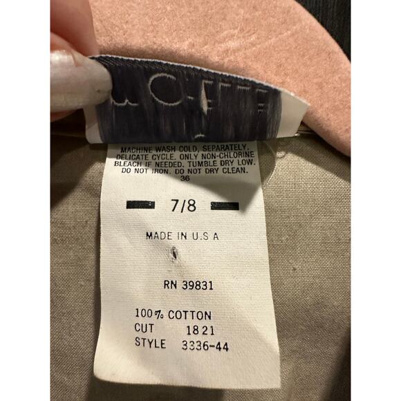 Vintage 90s My Michelle 100% Cotton Khaki Button Down Front Dress - Picture 11 of 11